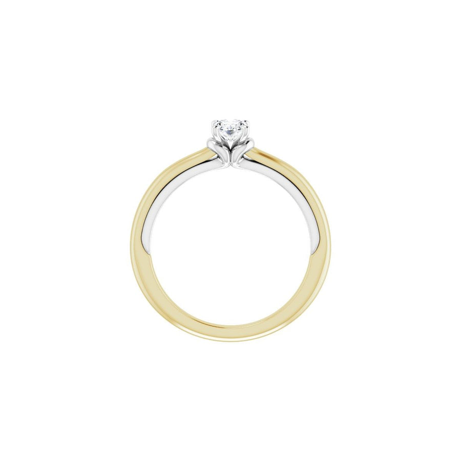 Oval Solitaire Engagement Ring (6 X 4 Mm) Mounting - gallery - Series 123440