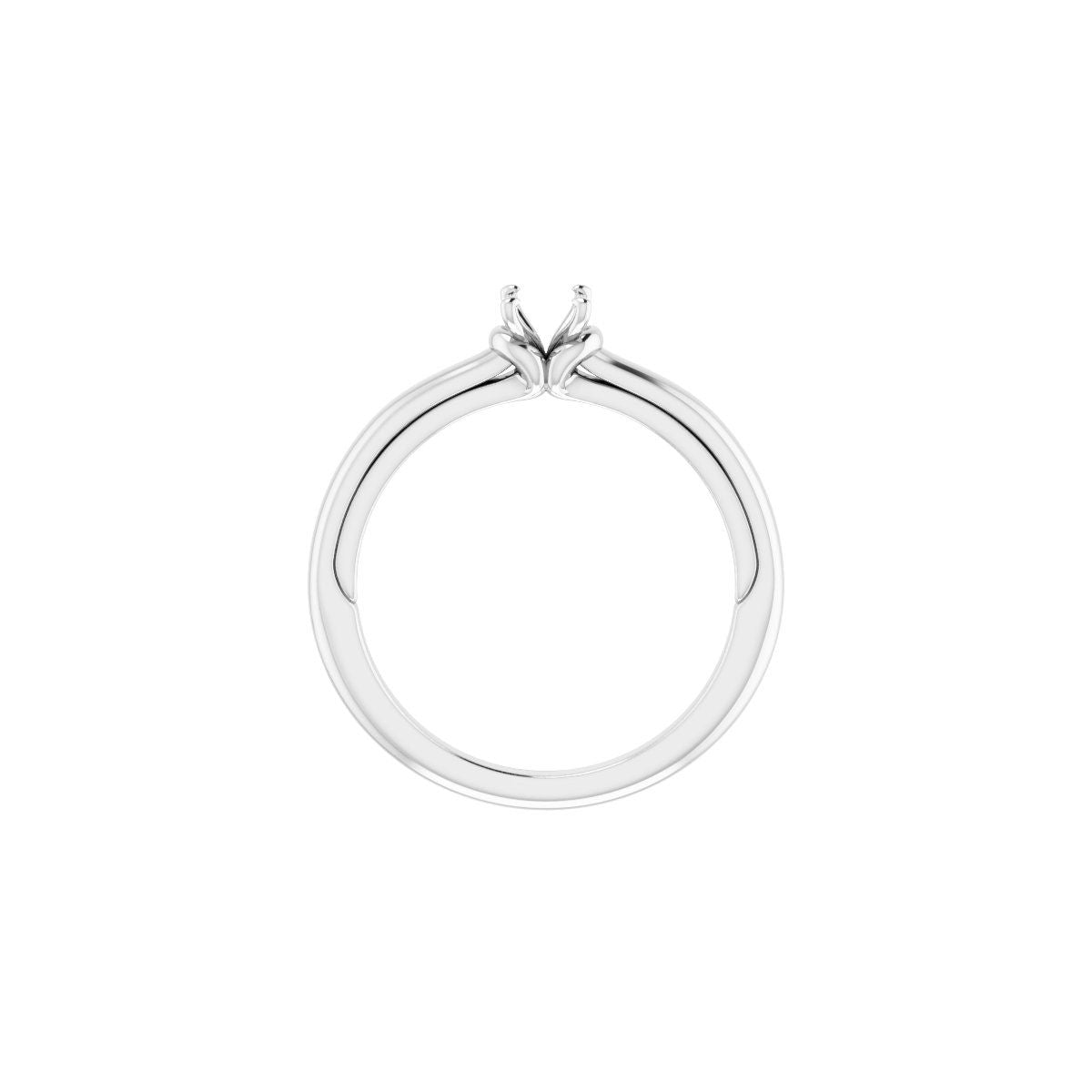 Oval Solitaire Engagement Ring (6 X 4 Mm) Mounting - gallery - Series 123440