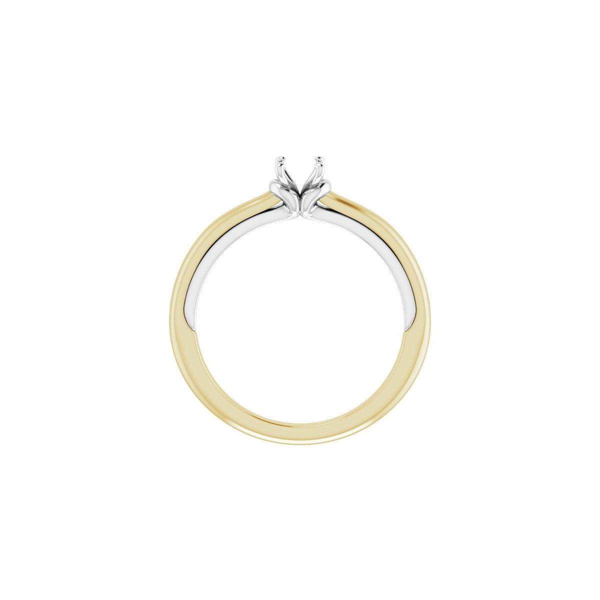 Oval Solitaire Engagement Ring (6 X 4 Mm) Mounting - gallery - Series 123440