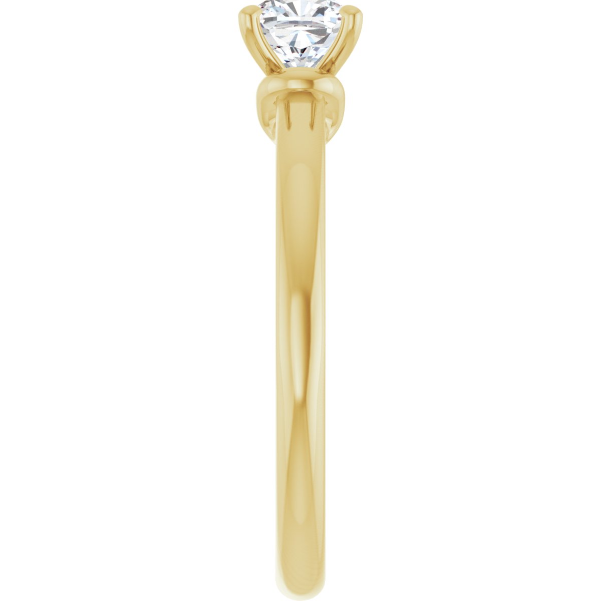 Cushion Solitaire Engagement Ring (5 X 5 Mm) Mounting - gallery - Series 123440