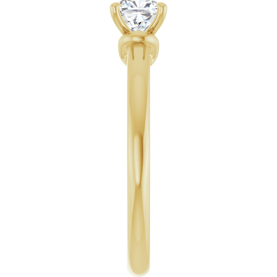 Cushion Solitaire Engagement Ring (5 X 5 Mm) Mounting - gallery - Series 123440