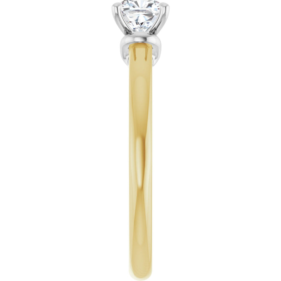 Cushion Solitaire Engagement Ring (5 X 5 Mm) Mounting - gallery - Series 123440
