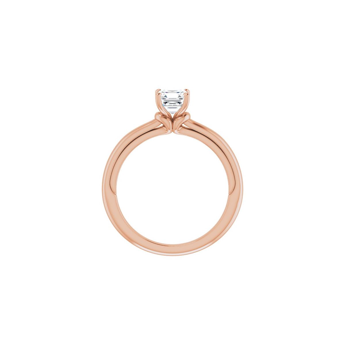 Asscher Solitaire Engagement Ring (5 X 5 Mm) Mounting - gallery - Series 123440
