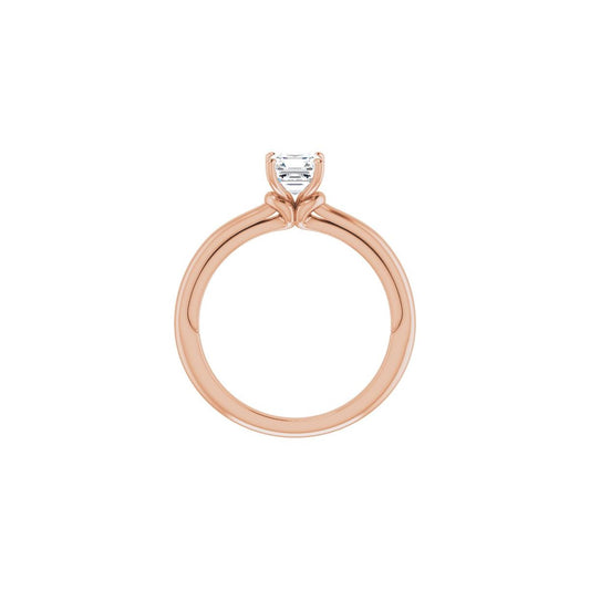 Asscher Solitaire Engagement Ring (5 X 5 Mm) Mounting - gallery - Series 123440