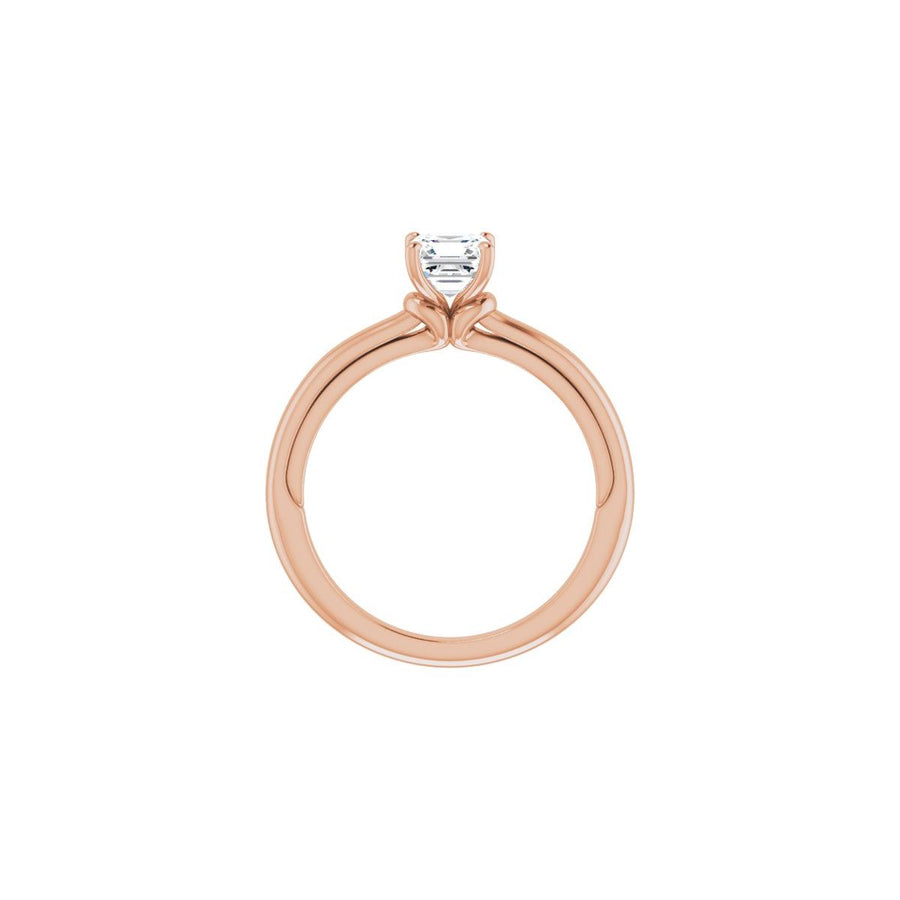 Asscher Solitaire Engagement Ring (5 X 5 Mm) Mounting - gallery - Series 123440