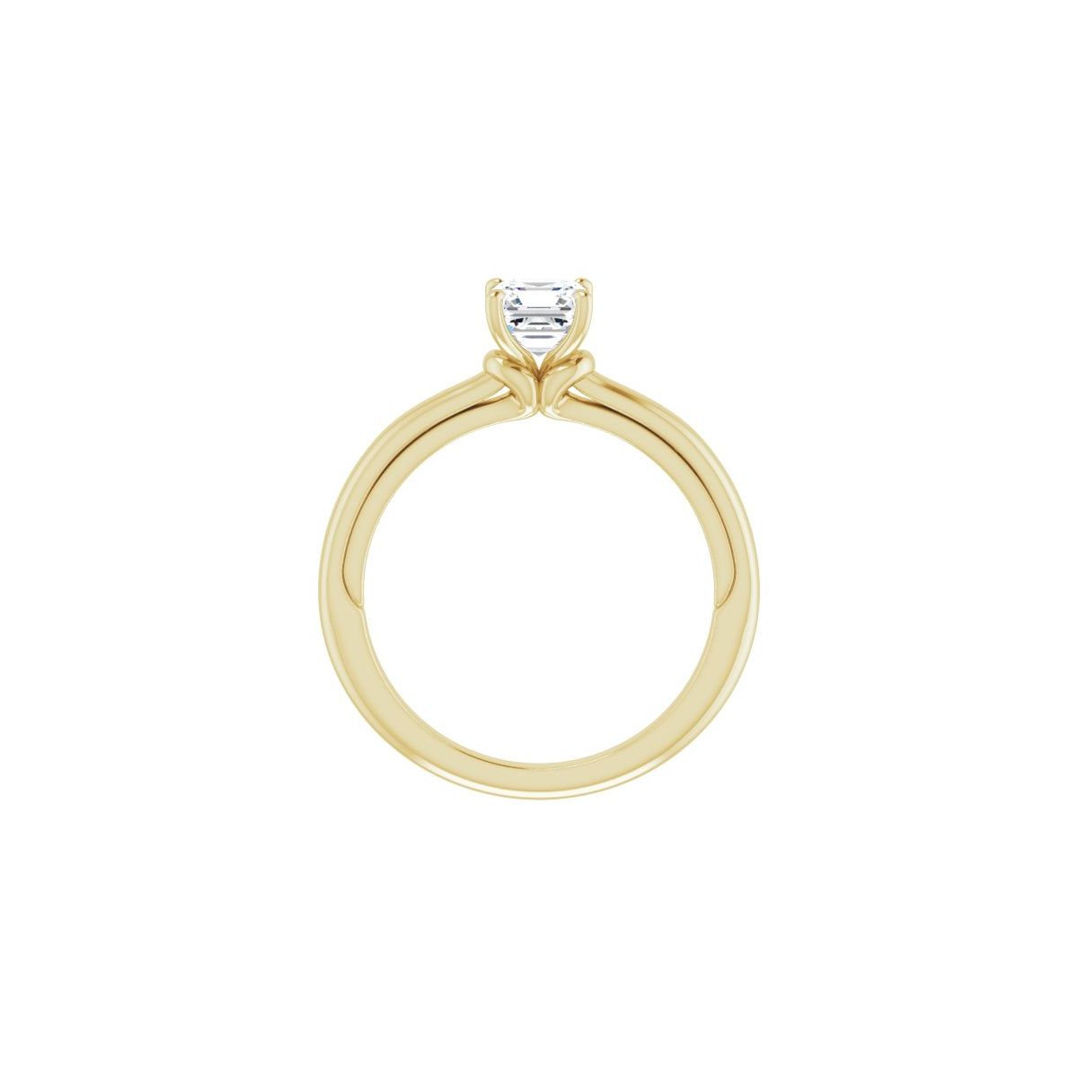 Asscher Solitaire Engagement Ring (5 X 5 Mm) Mounting - gallery - Series 123440