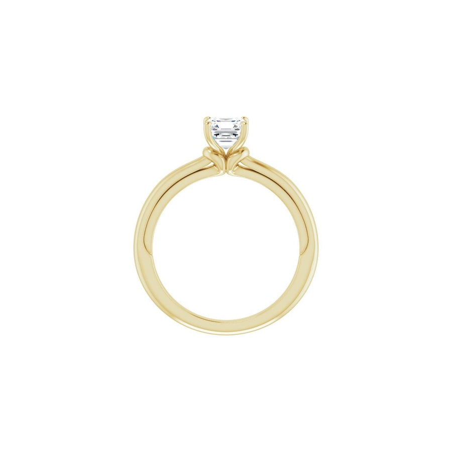 Asscher Solitaire Engagement Ring (5 X 5 Mm) Mounting - gallery - Series 123440