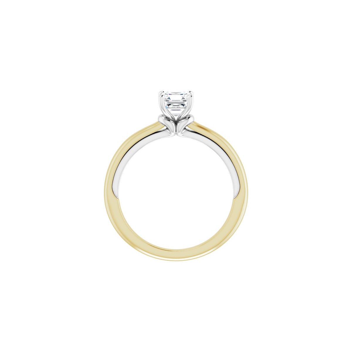 Asscher Solitaire Engagement Ring (5 X 5 Mm) Mounting - gallery - Series 123440