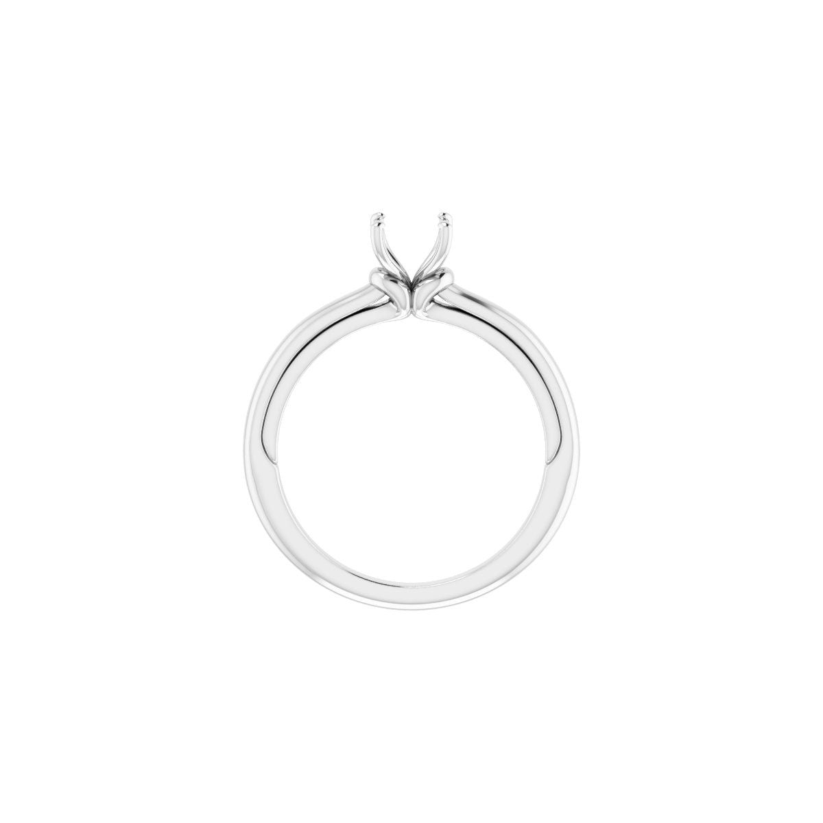 Asscher Solitaire Engagement Ring (5 X 5 Mm) Mounting - gallery - Series 123440