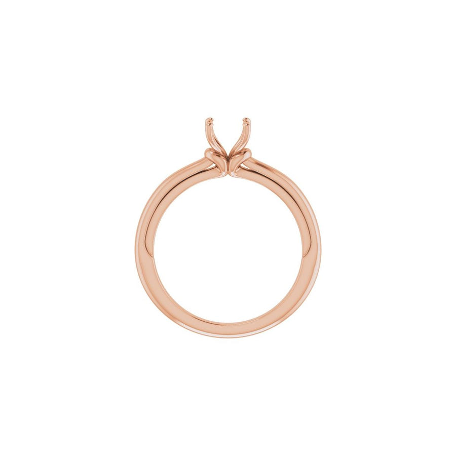 Asscher Solitaire Engagement Ring (5 X 5 Mm) Mounting - gallery - Series 123440