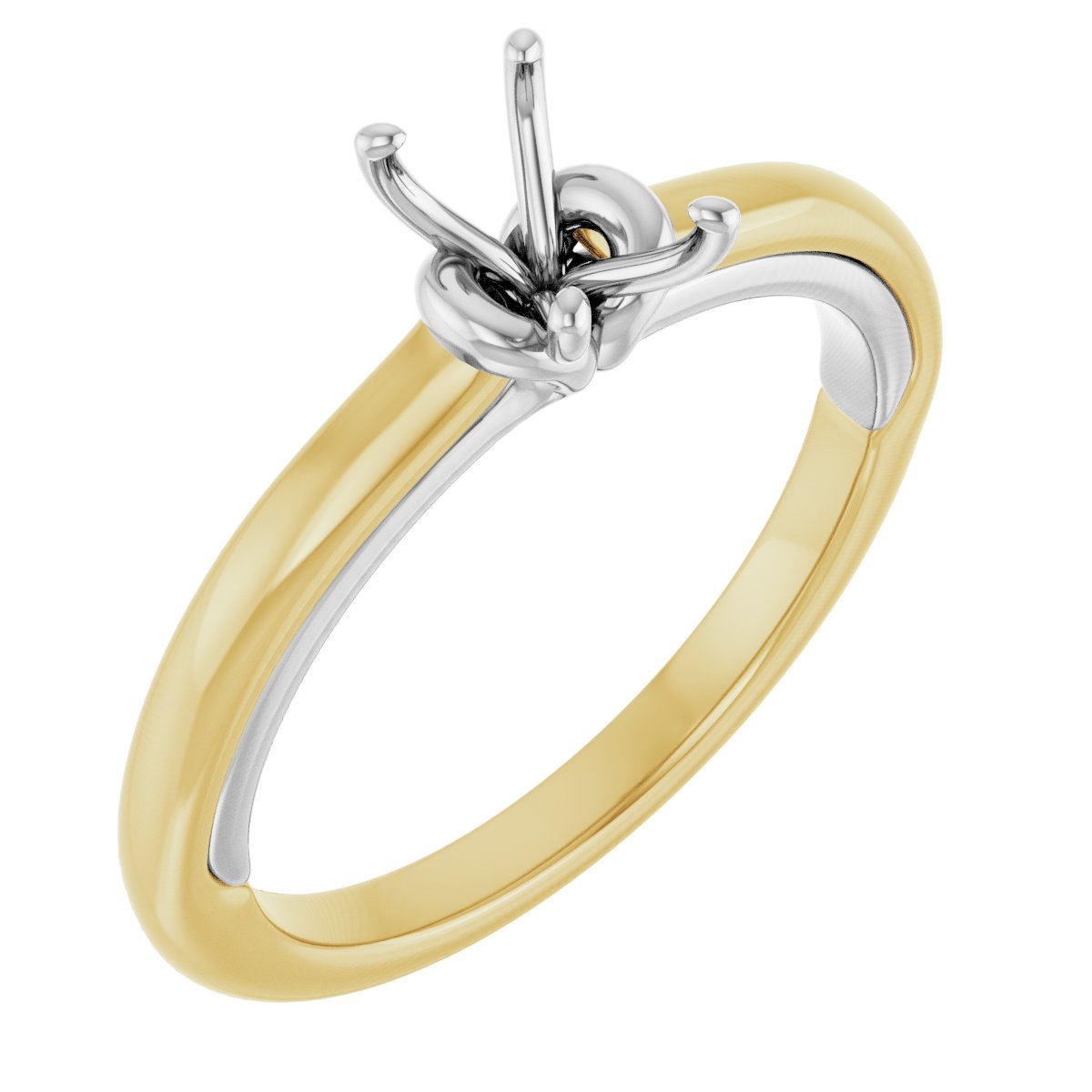 Emerald Solitaire Engagement Ring (6 X 4 Mm) Mounting - gallery - Series 123440