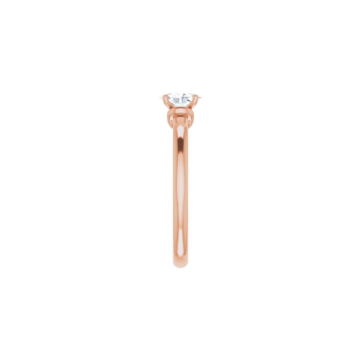 Oval Solitaire Engagement Ring (6 X 4 Mm) Mounting - gallery - Series 123440