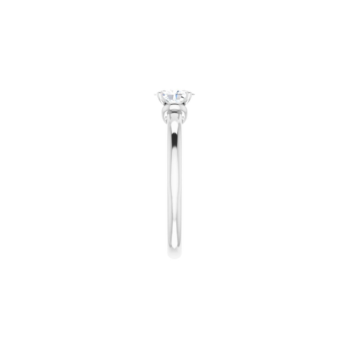Oval Solitaire Engagement Ring (6 X 4 Mm) Mounting - gallery - Series 123440