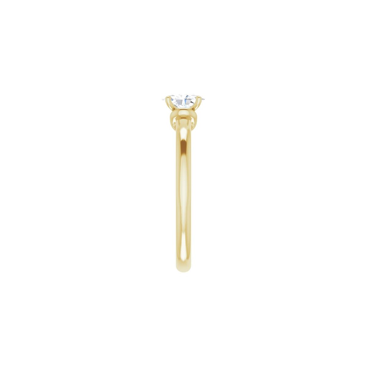 Oval Solitaire Engagement Ring (6 X 4 Mm) Mounting - gallery - Series 123440