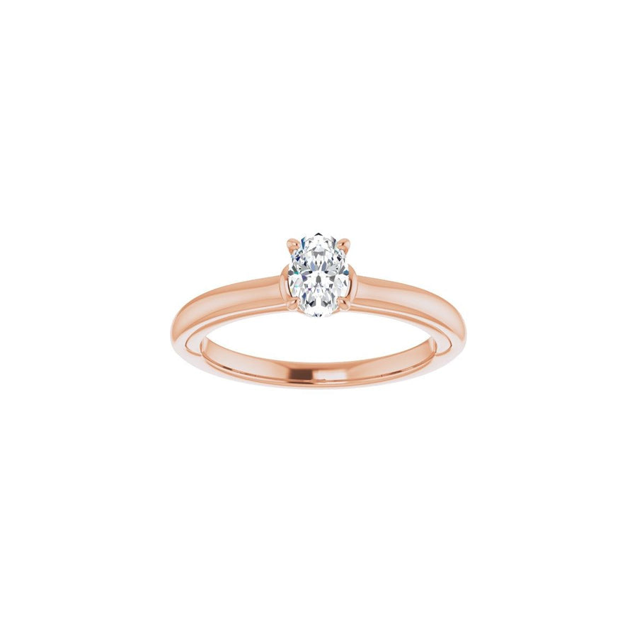 Oval Solitaire Engagement Ring (6 X 4 Mm) Mounting - gallery - Series 123440
