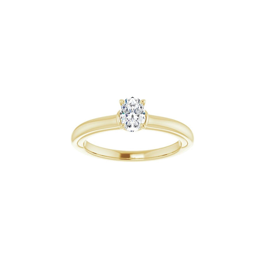 Oval Solitaire Engagement Ring (6 X 4 Mm) Mounting - gallery - Series 123440