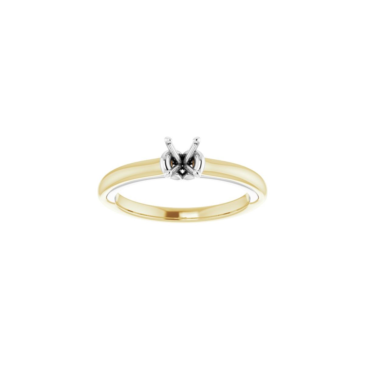 Oval Solitaire Engagement Ring (6 X 4 Mm) Mounting - gallery - Series 123440