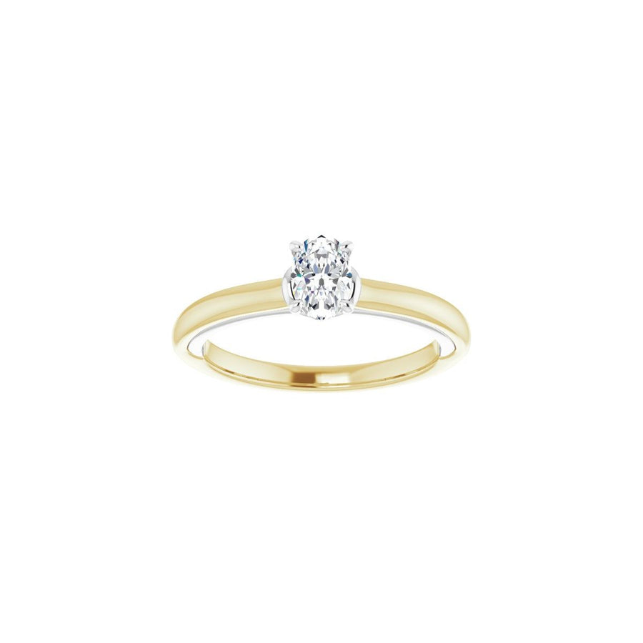 Oval Solitaire Engagement Ring (6 X 4 Mm) Mounting - gallery - Series 123440