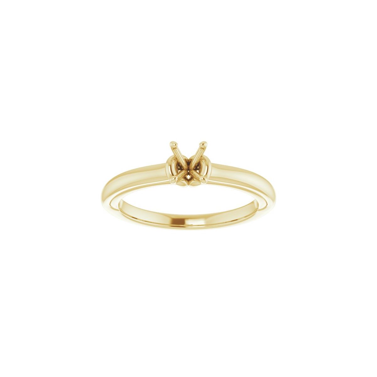 Oval Solitaire Engagement Ring (6 X 4 Mm) Mounting - gallery - Series 123440