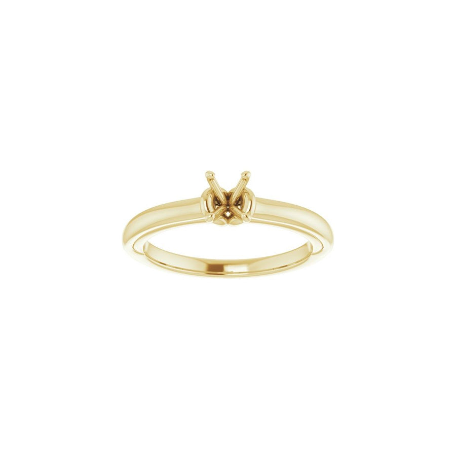 Oval Solitaire Engagement Ring (6 X 4 Mm) Mounting - gallery - Series 123440