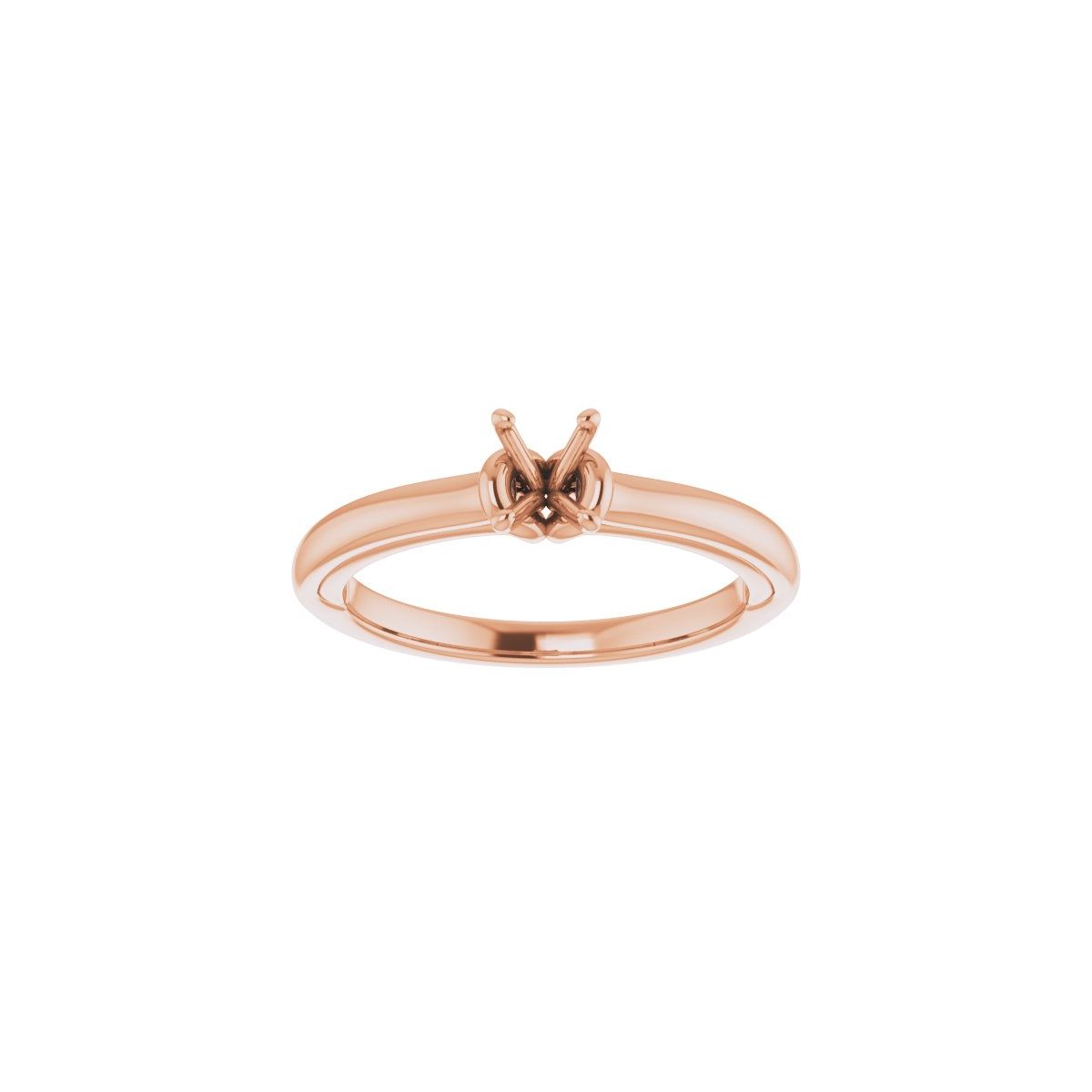 Oval Solitaire Engagement Ring (6 X 4 Mm) Mounting - gallery - Series 123440