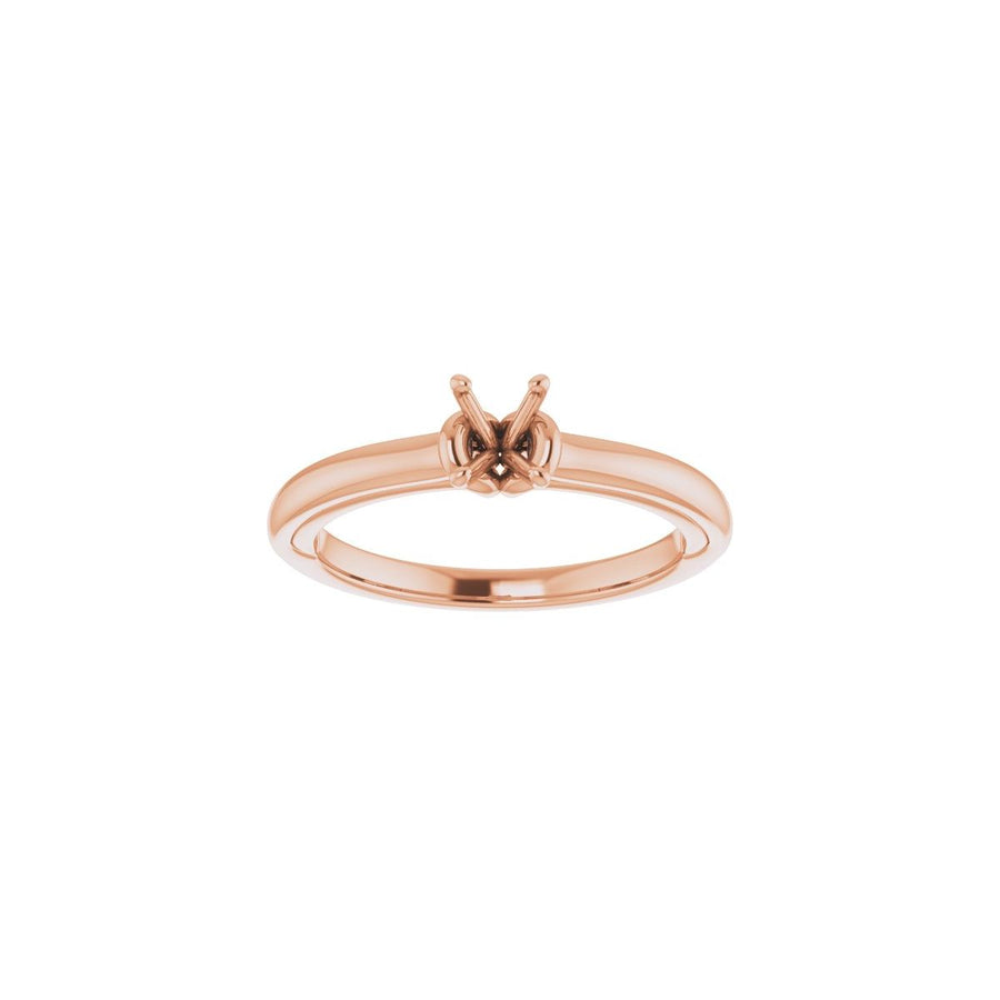 Oval Solitaire Engagement Ring (6 X 4 Mm) Mounting - gallery - Series 123440