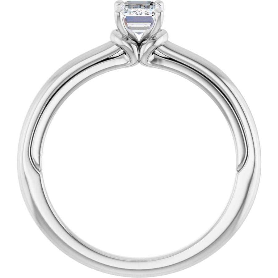 Emerald Solitaire Engagement Ring (6 X 4 Mm) Mounting - gallery - Series 123440