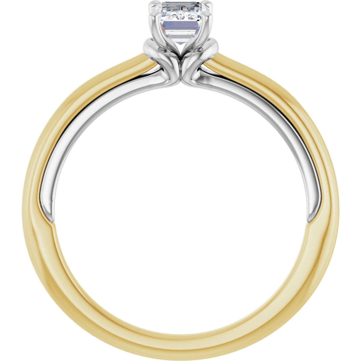 Emerald Solitaire Engagement Ring (6 X 4 Mm) Mounting - gallery - Series 123440