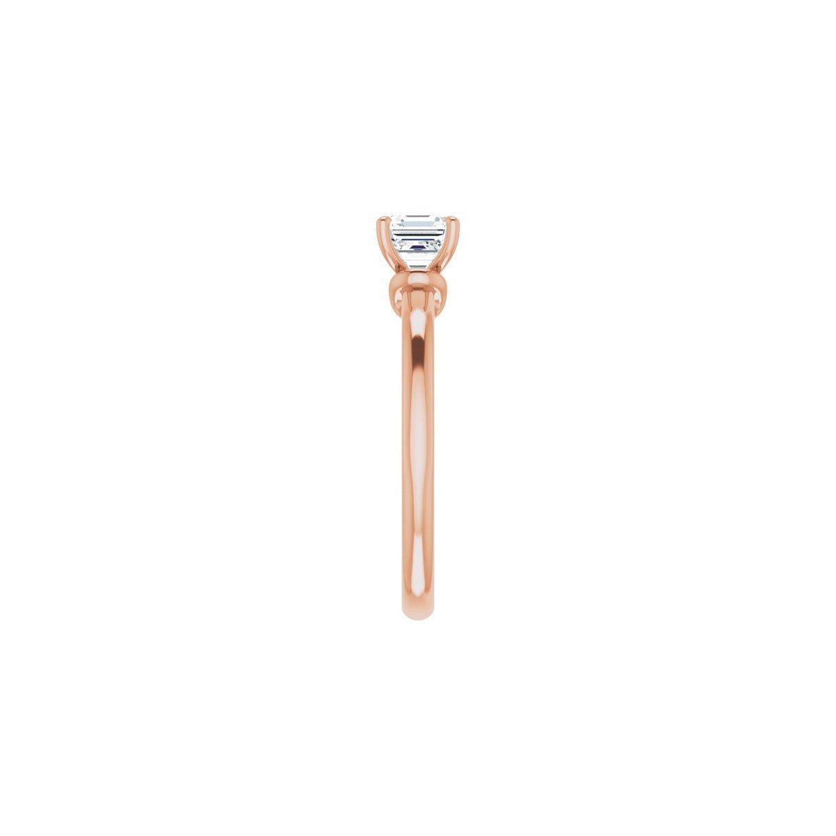 Asscher Solitaire Engagement Ring (5 X 5 Mm) Mounting - gallery - Series 123440