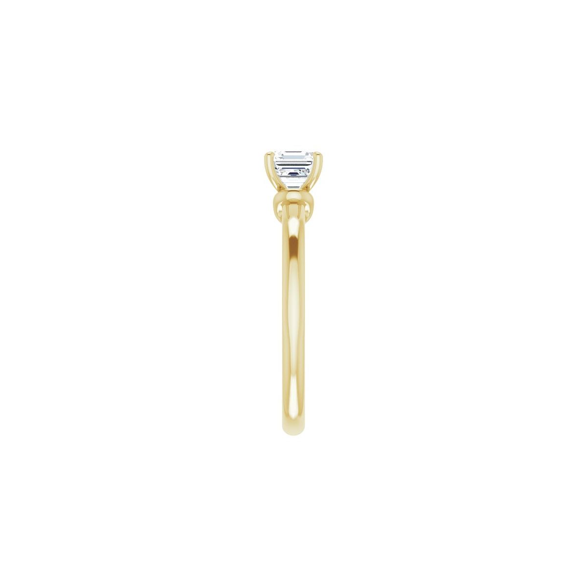 Asscher Solitaire Engagement Ring (5 X 5 Mm) Mounting - gallery - Series 123440