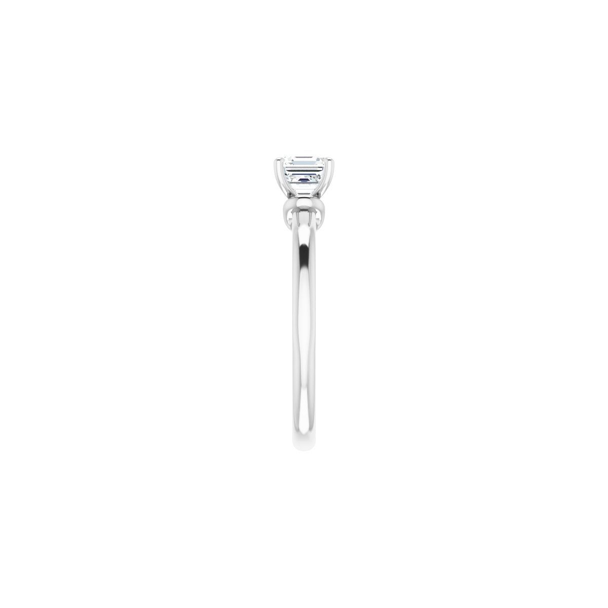 Asscher Solitaire Engagement Ring (5 X 5 Mm) Mounting - gallery - Series 123440