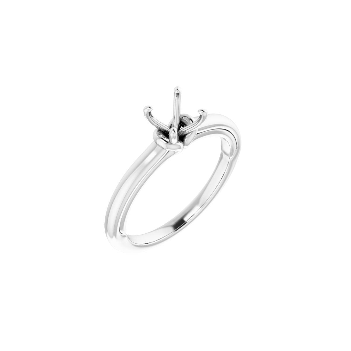Asscher Solitaire Engagement Ring (5 X 5 Mm) Mounting - gallery - Series 123440
