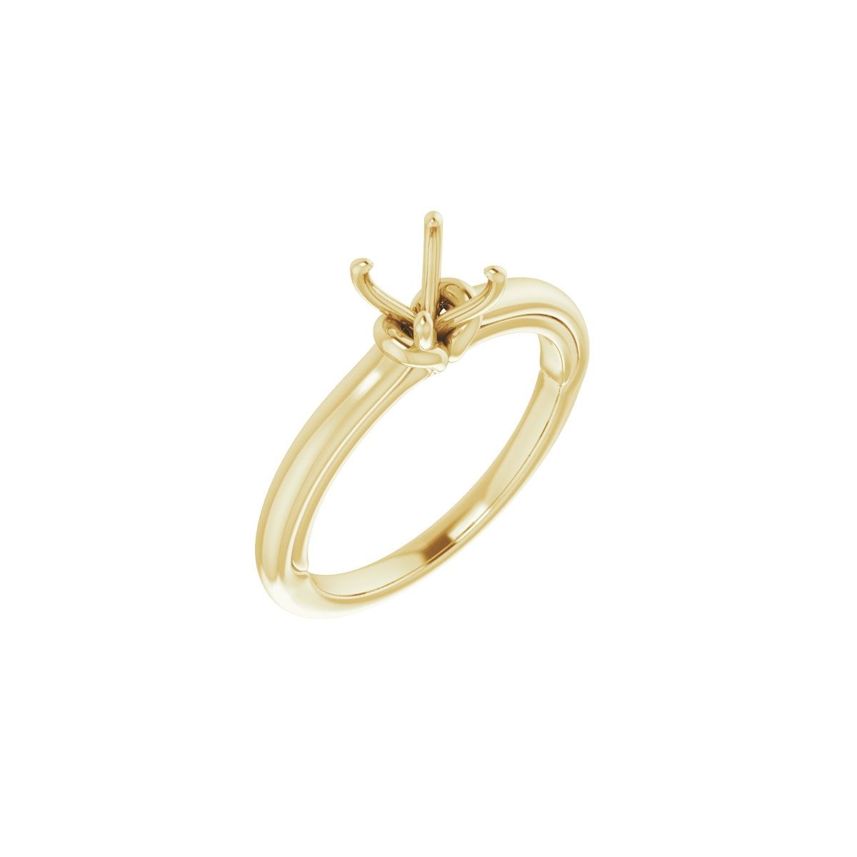 Asscher Solitaire Engagement Ring (5 X 5 Mm) Mounting - gallery - Series 123440