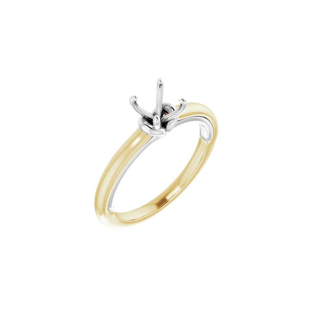 Asscher Solitaire Engagement Ring (5 X 5 Mm) Mounting - gallery - Series 123440