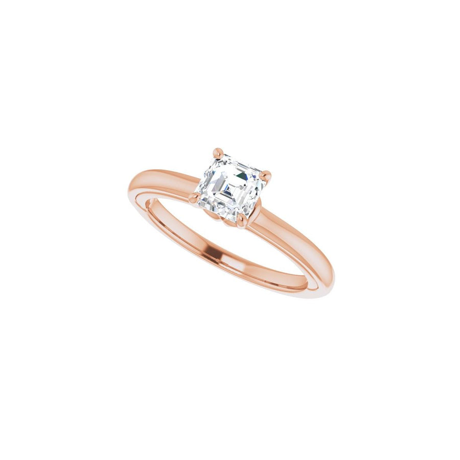 Asscher Solitaire Engagement Ring (5 X 5 Mm) Mounting - gallery - Series 123440