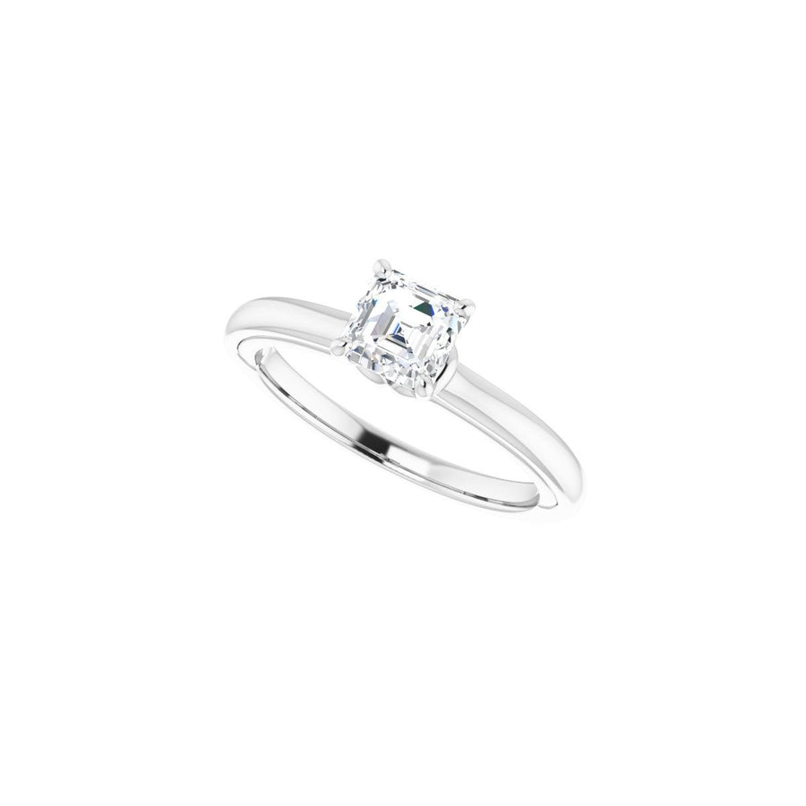 Asscher Solitaire Engagement Ring (5 X 5 Mm) Mounting - gallery - Series 123440