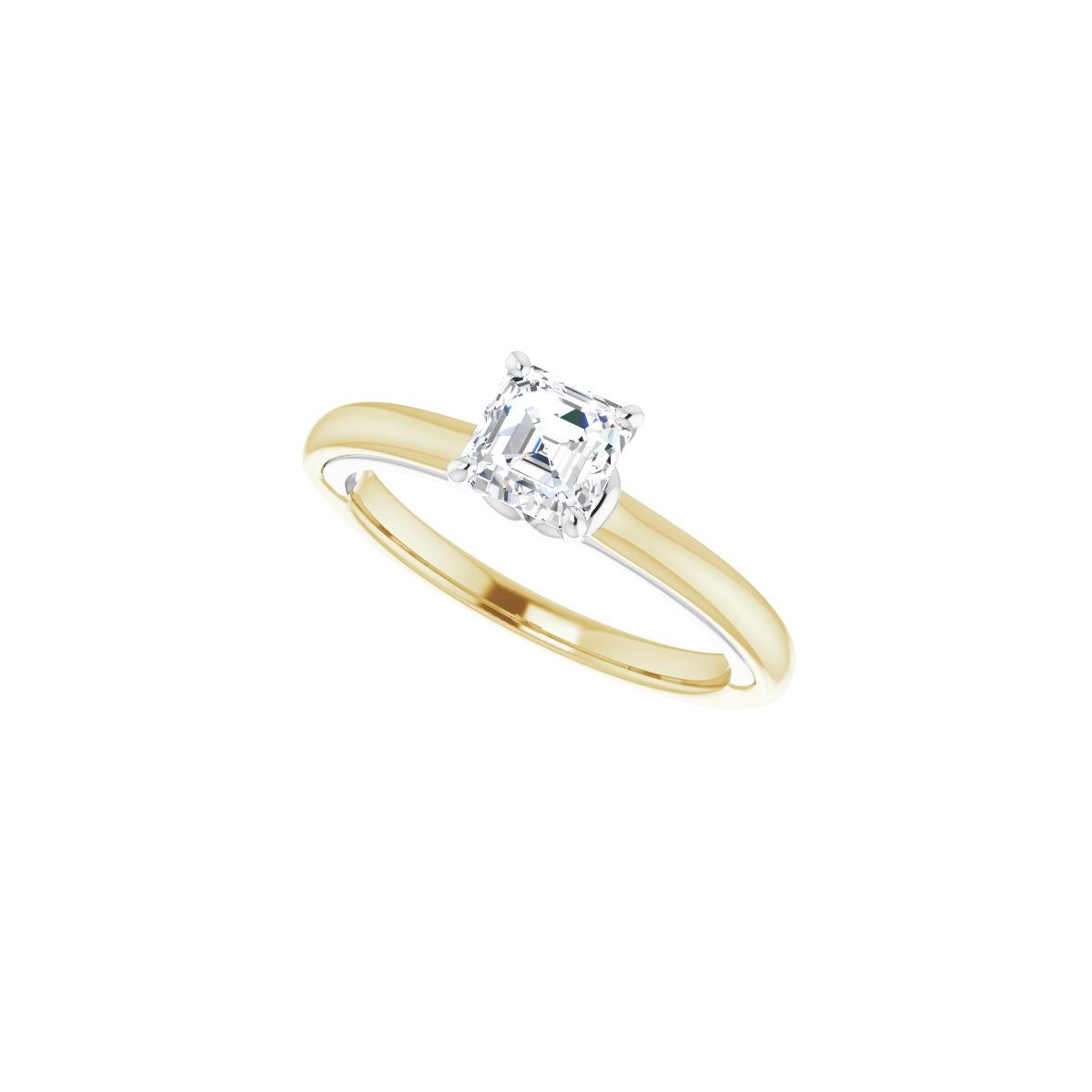 Asscher Solitaire Engagement Ring (5 X 5 Mm) Mounting - gallery - Series 123440