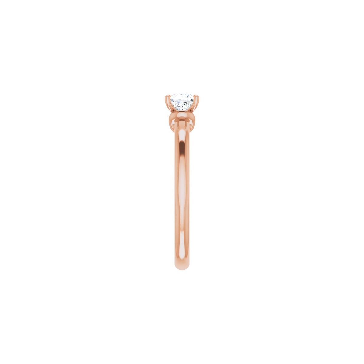 Square Solitaire Engagement Ring (4 X 4 Mm) Mounting - gallery - Series 123440