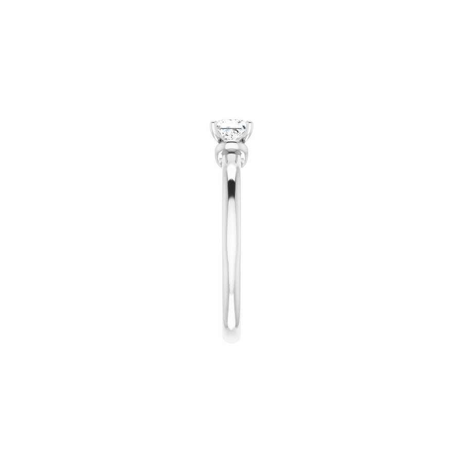 Square Solitaire Engagement Ring (4 X 4 Mm) Mounting - gallery - Series 123440
