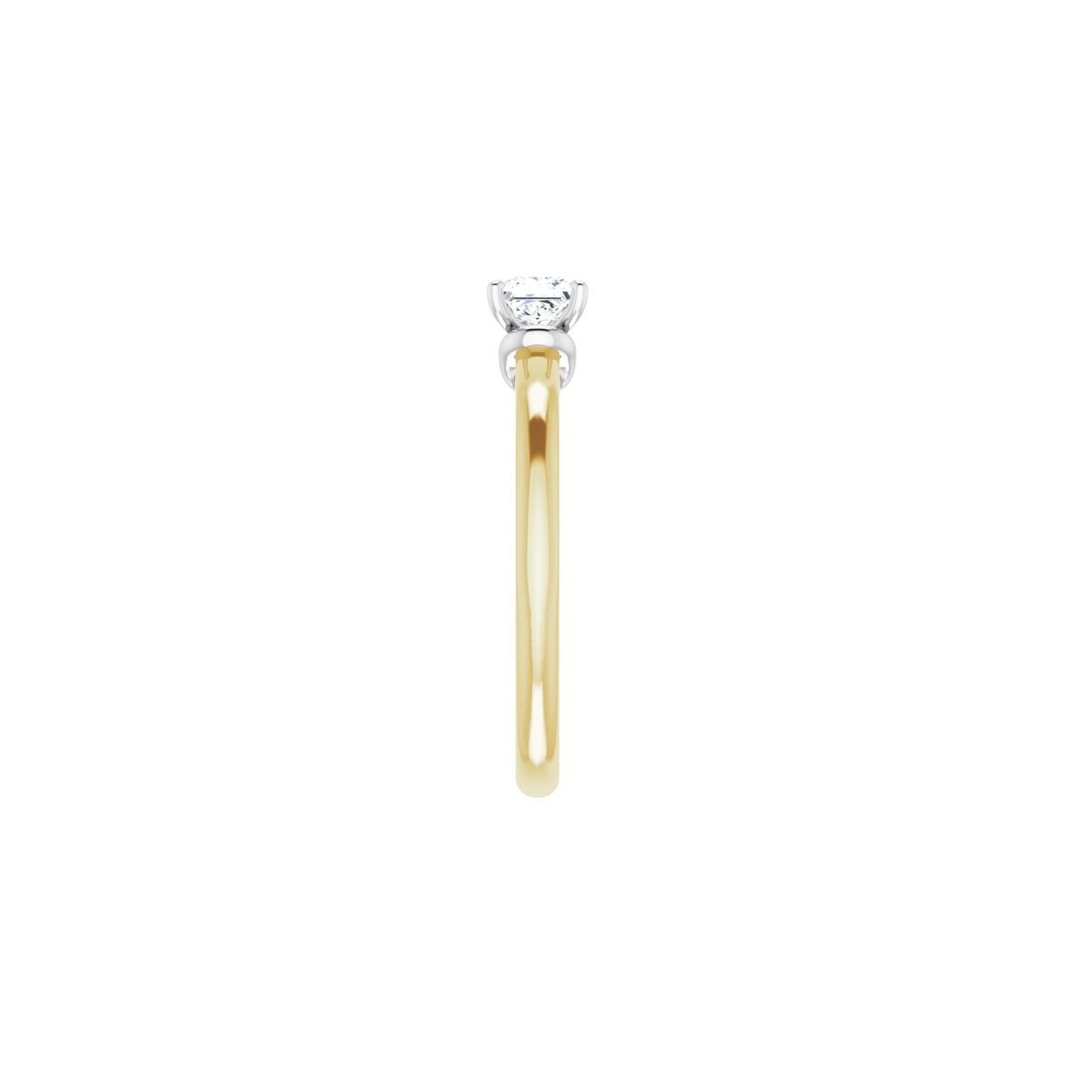 Square Solitaire Engagement Ring (4 X 4 Mm) Mounting - gallery - Series 123440