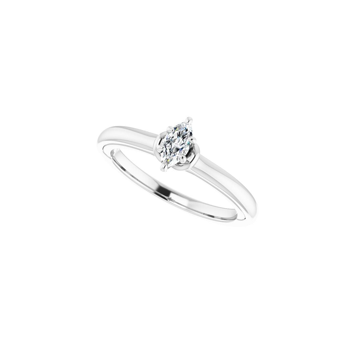 Marquise Solitaire Engagement Ring (6 X 3 Mm) Mounting - gallery - Series 123440