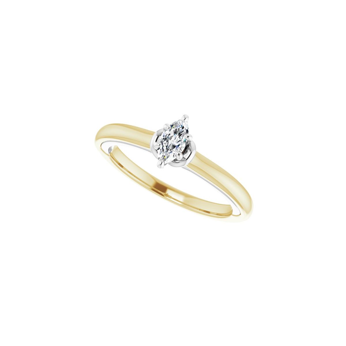 Marquise Solitaire Engagement Ring (6 X 3 Mm) Mounting - gallery - Series 123440