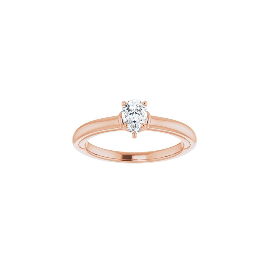 Pear Solitaire Engagement Ring (6 X 4 Mm) Mounting - gallery - Series 123440