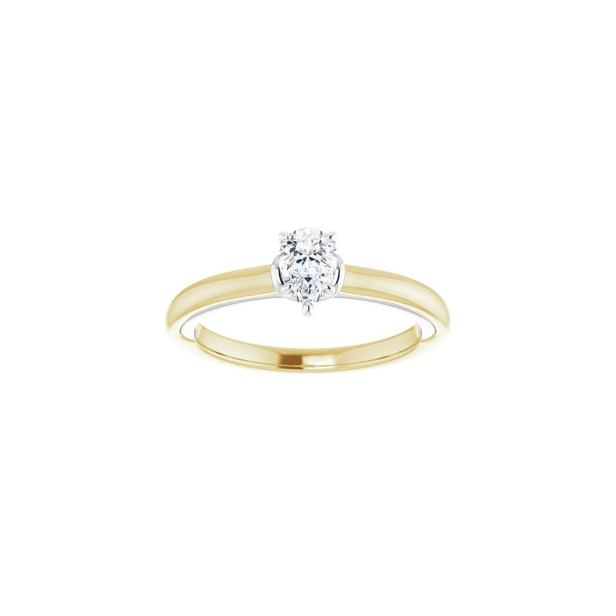 Pear Solitaire Engagement Ring (6 X 4 Mm) Mounting - gallery - Series 123440