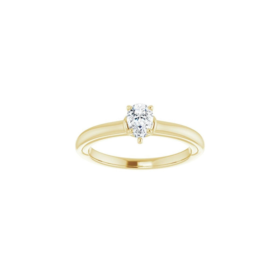 Pear Solitaire Engagement Ring (6 X 4 Mm) Mounting - gallery - Series 123440