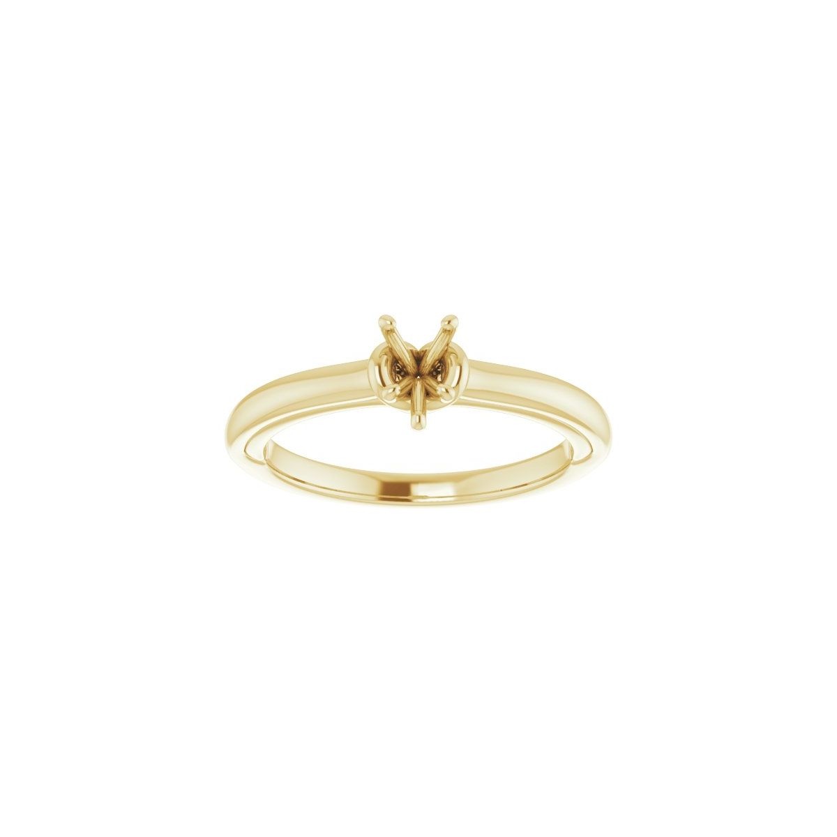 Pear Solitaire Engagement Ring (6 X 4 Mm) Mounting - gallery - Series 123440