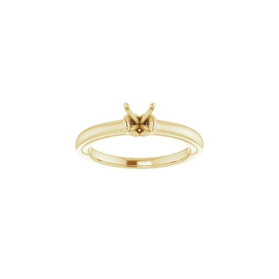 Square Solitaire Engagement Ring (4 X 4 Mm) Mounting - gallery - Series 123440
