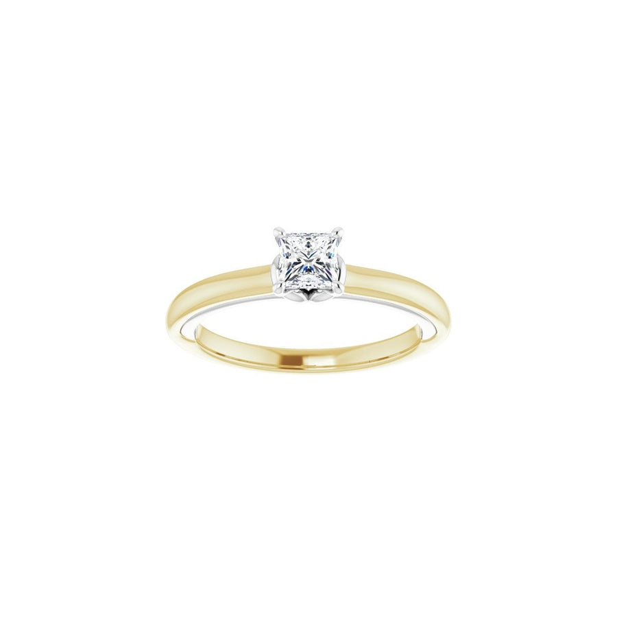 Square Solitaire Engagement Ring (4 X 4 Mm) Mounting - gallery - Series 123440