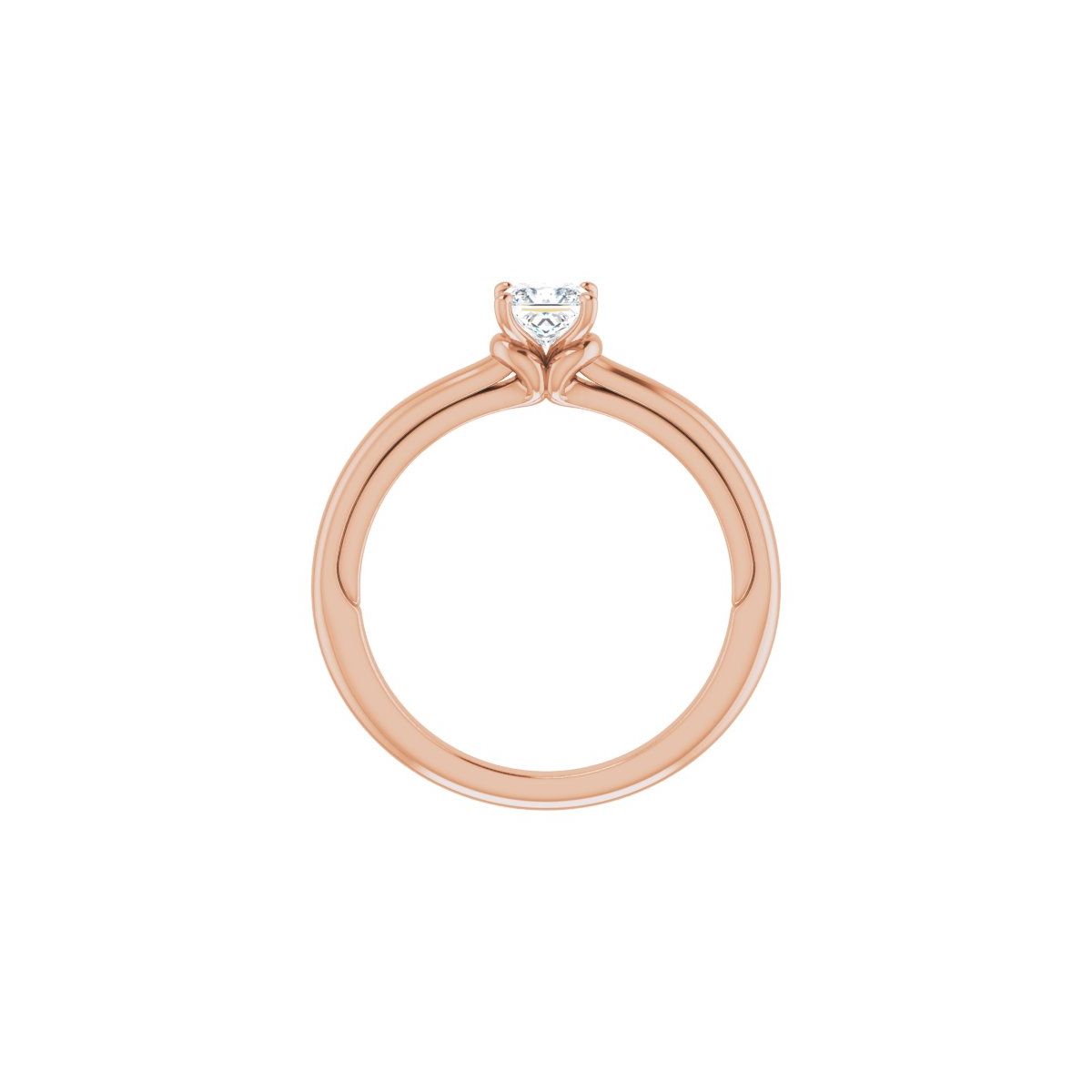 Square Solitaire Engagement Ring (4 X 4 Mm) Mounting - gallery - Series 123440