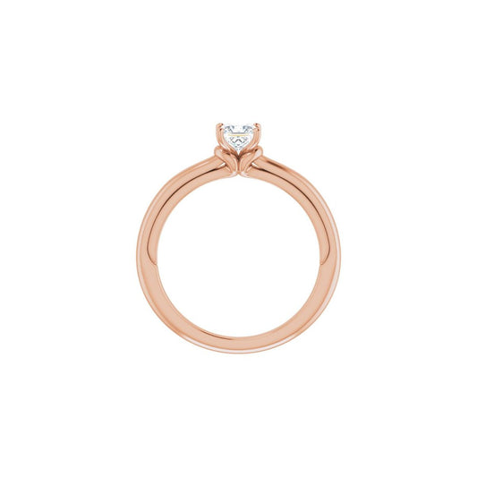 Square Solitaire Engagement Ring (4 X 4 Mm) Mounting - gallery - Series 123440